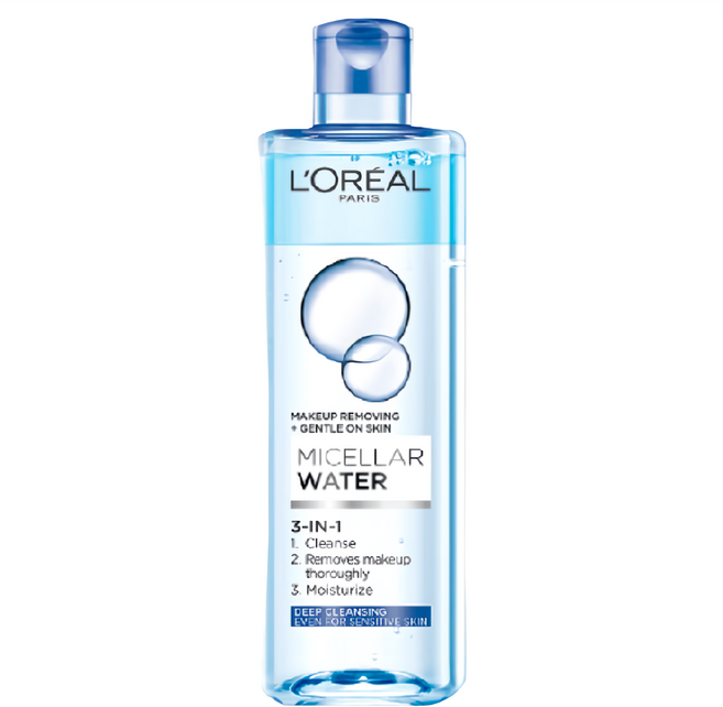 L'OREAL PARiS 巴黎萊雅 台灣公司貨 三合一卸妝潔顏水 深層極淨型, 400ml, 1瓶