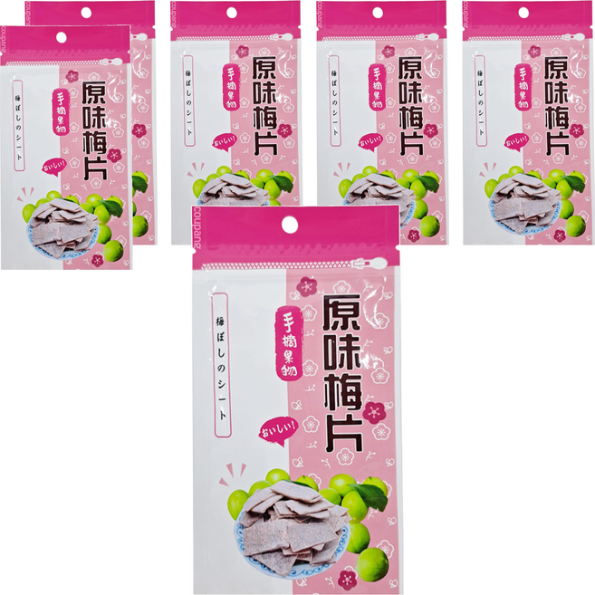 手摘果物 原味梅片, 15g, 6包