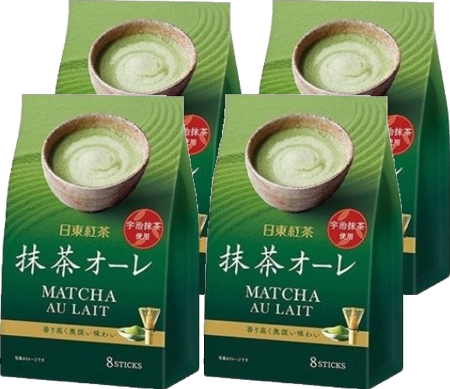 日東紅茶 抹茶歐蕾, 12g, 8包, 4袋