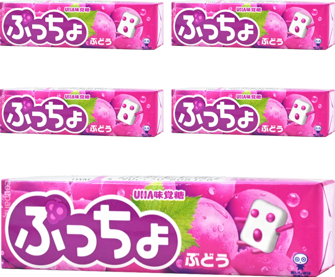 UHA 味覺糖 普超條糖 葡萄味, 50g, 5條