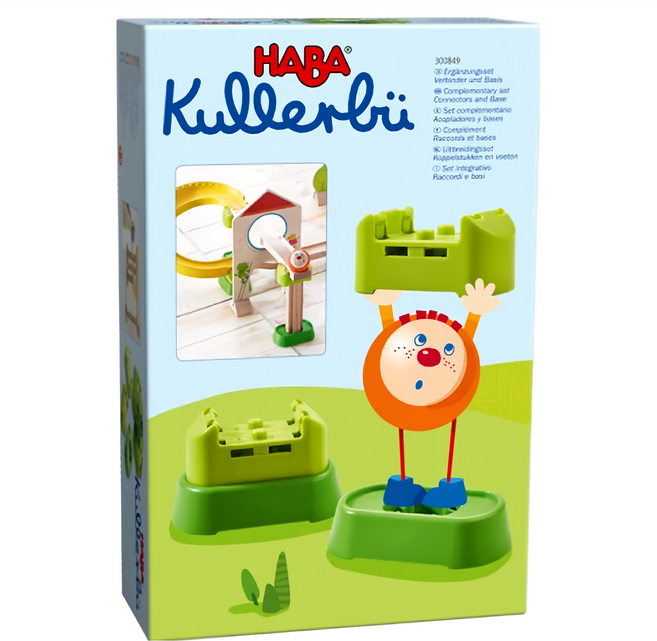 HABA 酷樂比滾球配件, 基座 + 連接器 綠色, 1盒
