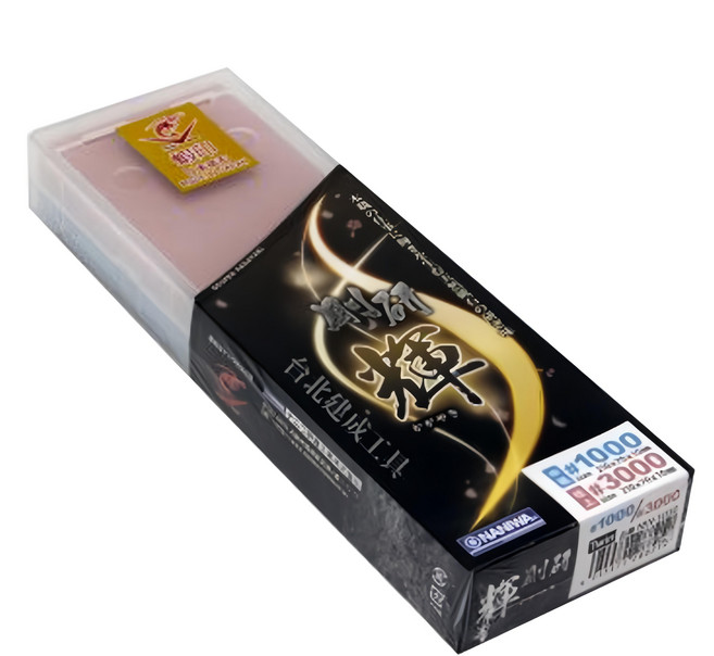 NANIWA 蝦牌 剛研輝陶瓷雙面油石1000/3000番, 1個