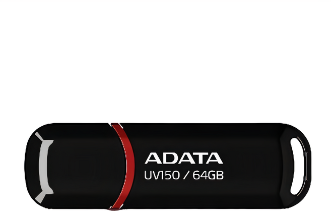 ADATA 威剛 隨身碟 UV150 黑色, 64GB, 1個