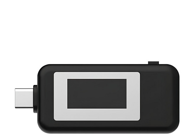 Type-C 多功能電流電壓功率雙向檢測器 黑, 1個
