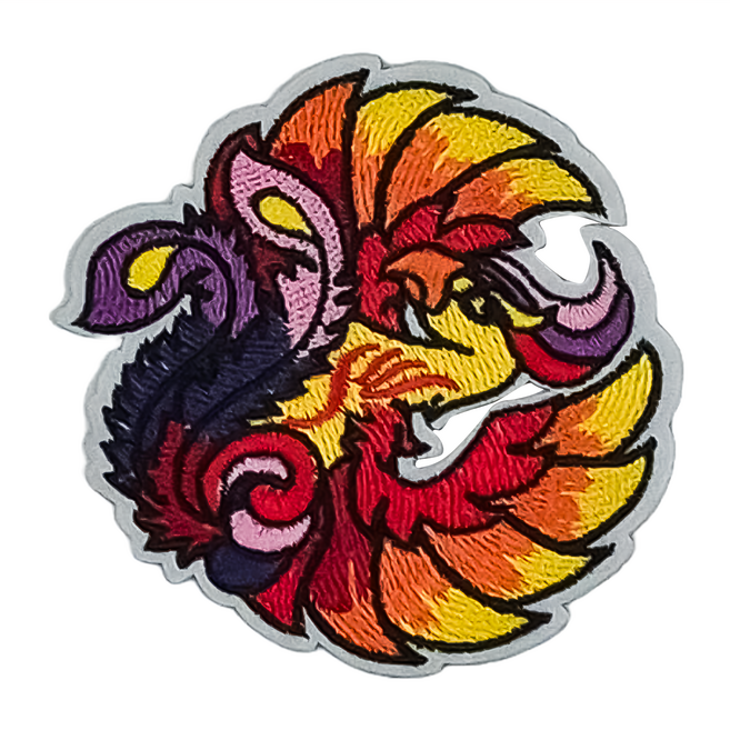 Hi 你好 刺繡貼紙, 鳳, 1張