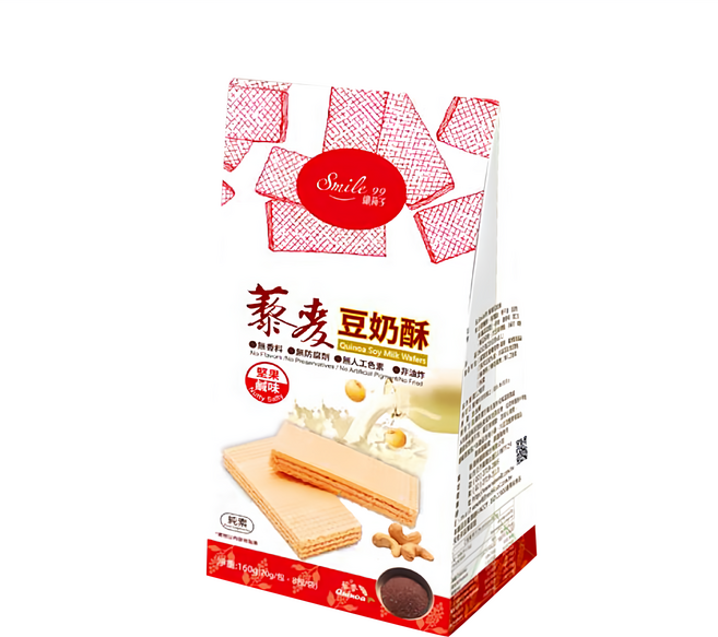 Smile 99 纖莉子 藜麥豆奶酥 堅果鹹味, 160g, 1袋