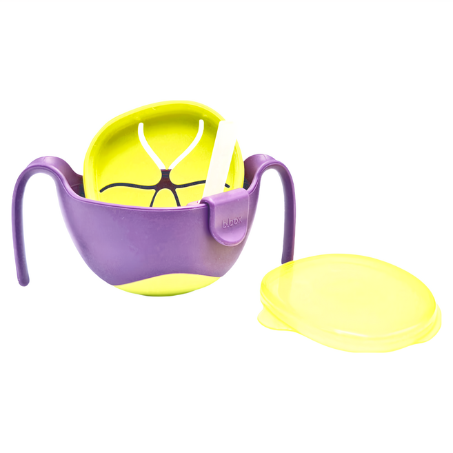 b.box 專利吸管 三合一防滑吸盤碗 PP+TPE材質, 葡萄紫, 1組