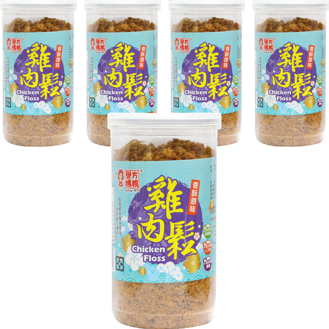 譽方媽媽 雞肉鬆 香酥原味, 200g, 5罐