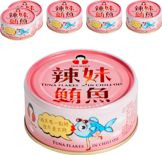 東和食品 How Mama 辣妹鮪魚罐頭, 130g, 6罐