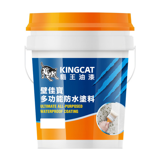 KINGCAT 貓王油漆 壁佳寶多功能防水塗料 K1-680-78, 麥芽黃色, 18.92L, 1桶