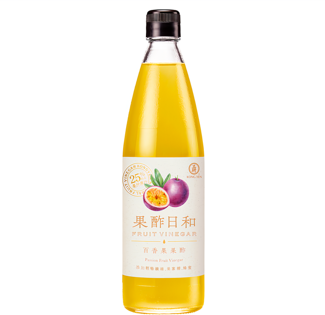 KONG YEN 工研 果酢日和 百香果果酢, 590ml, 1瓶