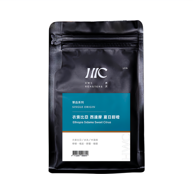 HWC 黑沃咖啡 衣索比亞西達摩 夏日甜橙 咖啡豆, 咖啡豆(無研磨), 227g, 1包