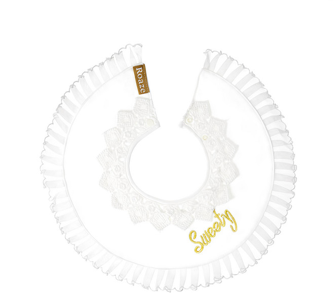 Roaze 柔仕 日系圍兜 典雅系列 3個月以上 35*35cm, 甜心蕾絲, 1件, 1入