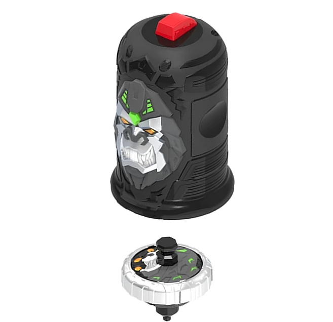 LDCX 靈動創想 魔幻陀螺6 嘯龍金剛, 1盒, 黑色