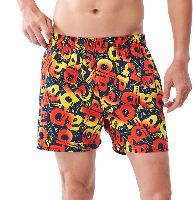 Arnold Palmer 雨傘牌 漸層印花平織平口褲 - 100%高含棉量 觸感輕柔滑順 側邊開衩 靈活運動無束縛