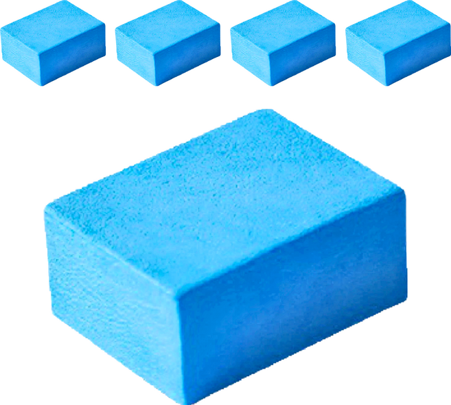 水垢魔力擦 金剛砂海綿擦 2.4cm x 3.2cm x 1.5cm, 藍色, 5個