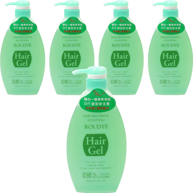 Roudye 柔蝶 天然花果彈性髮雕露, 700ml, 5瓶