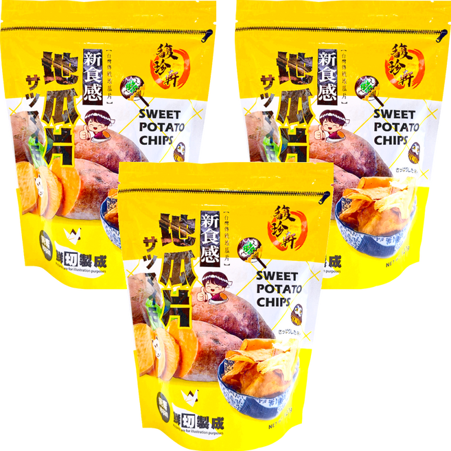 馥珍軒 新食感地瓜片, 120g, 3包