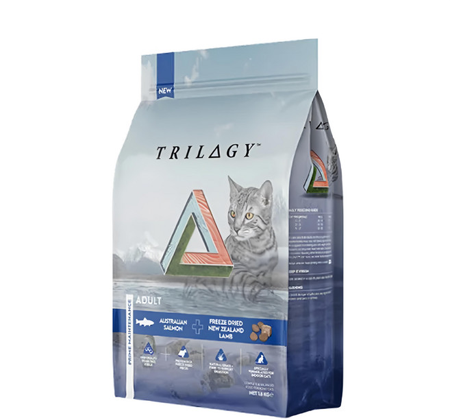 TRILOGY 奇境 無穀貓糧, 1800g, 1包, 澳洲鮭魚 + 紐西蘭羊肺凍乾