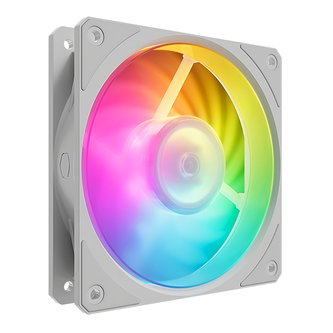 COOLER MASTER 酷碼 Mobius 120P ARGB 機殼散熱器, 白色, 1個