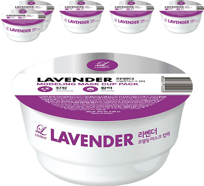 韓國 LINDSAY 台灣公司貨 杯裝軟膜粉 薰衣草 28g, 1入, 6個