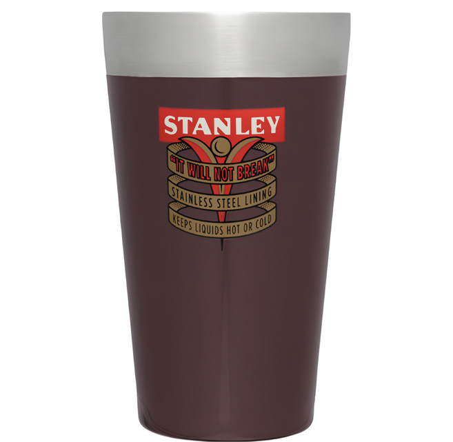STANLEY MILESTONES 台灣公司貨 週年復刻1940限定版 品脫杯, 1個, 磚紅色, 470ml