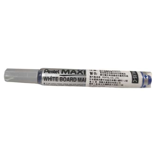 Pentel 飛龍文具 細字後壓白板筆 MWL5S-C, 藍色, 12支