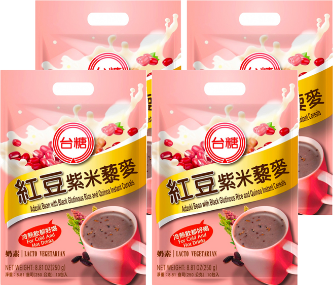 台糖 紅豆紫米蔾麥, 250g, 4袋