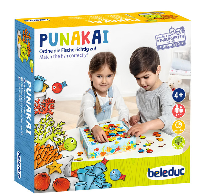 beleduc 小魚對對碰 4歲以上適用, 多色, 1盒