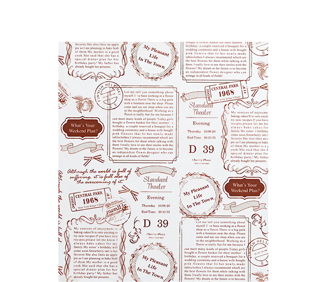 TEMMA 天滿紙器 WAXPAPER 食品包裝紙 21.8 x 25cm 白色報紙, 50張, 1組