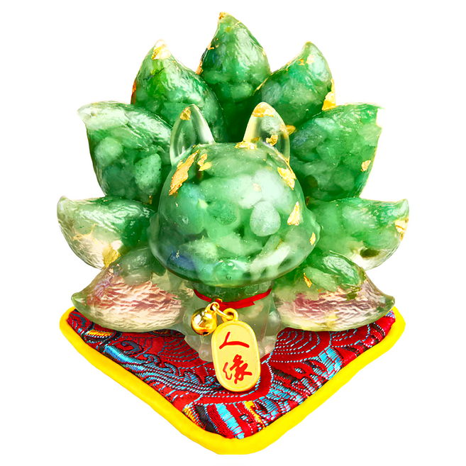 貴人狐仙擺件 HS-2001, 東菱玉, 1個