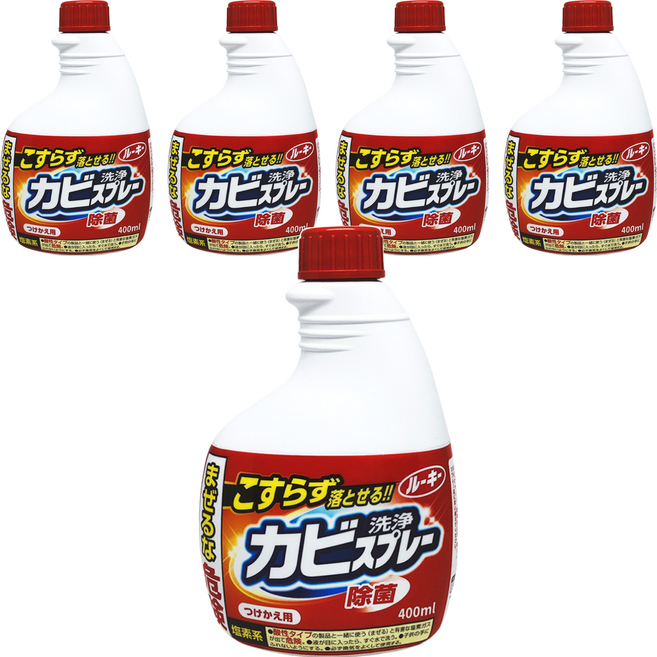 第一石鹼 Rookie 衛浴磁磚除霉噴霧 替換瓶, 400ml, 5瓶