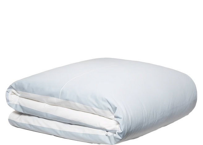 KYOTO BEDDING 蠶絲膠原蛋白冰凍涼感被 - 天然長纖蠶絲 吸濕排汗 四季可用, 淺灰色 + 淺藍色