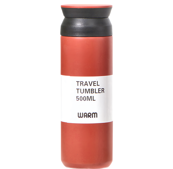 FOREVER 日式 304不鏽鋼真空保溫瓶, 紅色, 500ml, 1個