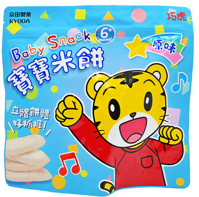KYODA 京田製菓 巧虎寶寶米餅 6個月以上, 原味, 30g, 1包