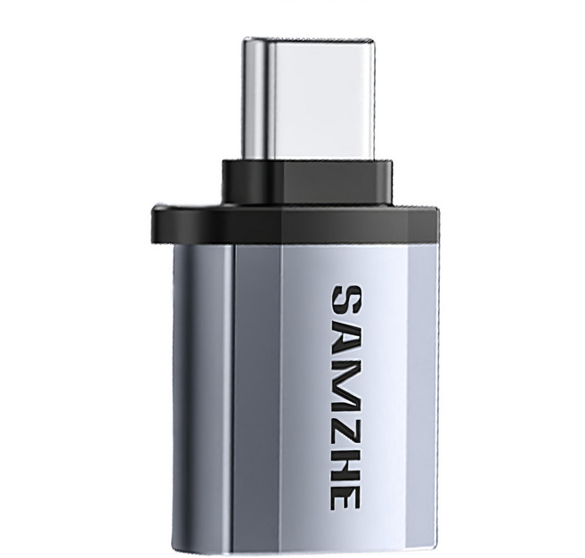 山澤 SAMZHE Type-C公轉USB3.0母5Gbps高速傳輸轉接頭 鋁合金外殼 迷你便攜, 1個, 單一商品