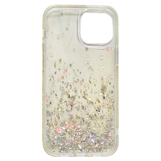 SwitchEasy 魚骨牌 Starfield 手機保護殼 適用於 iPhone 13 Mini 星砂 透明