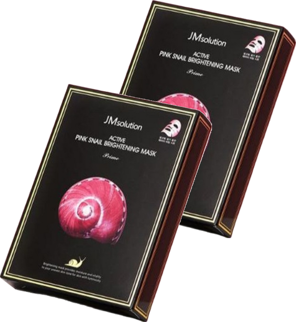 JMsolution 肌司研 粉蝸牛亮白面膜 30ml 補水保濕 適合所有膚質, 10片, 2盒