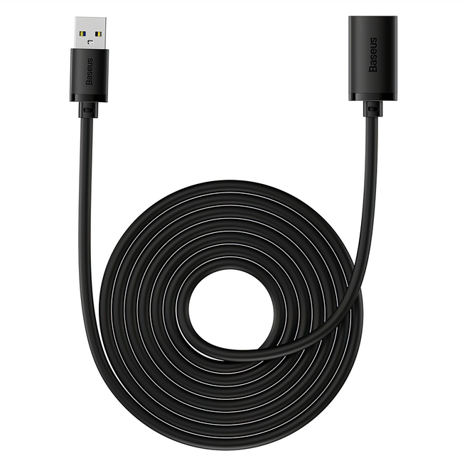 Baseus 倍思 輕享系列 USB3.0延長線 星曜黑, 5m, 1條