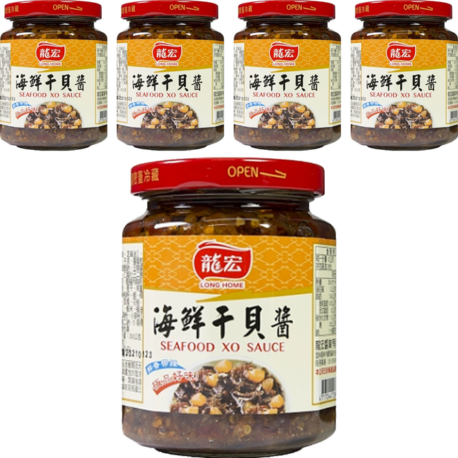 龍宏 海鮮干貝醬, 270g, 5罐