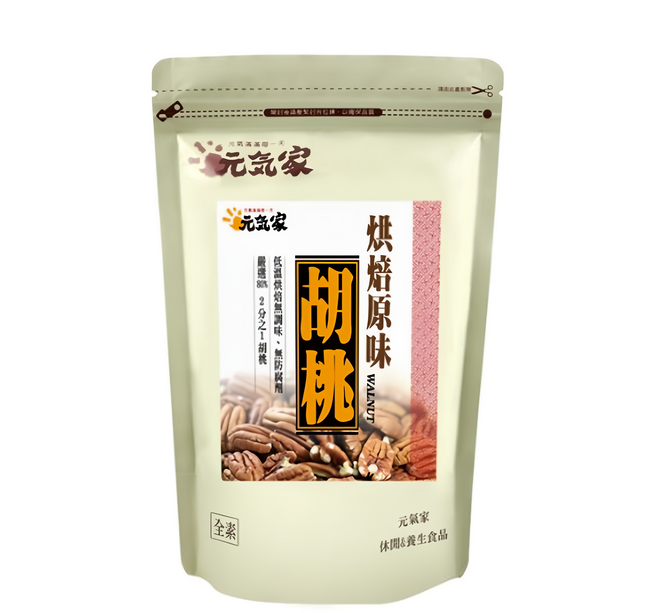 元氣家 烘焙原味胡桃, 200g, 1包
