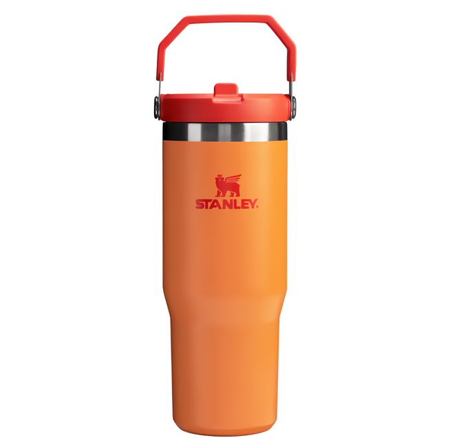 STANLEY 經典系列 IceFlow 手提吸管杯, 熱帶橙, 880ml, 1個
