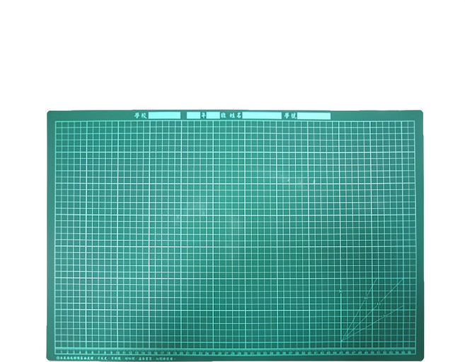 W.I.P 台灣聯合文具 課桌專用切割墊 清晰網格線 超平面 保護桌面, 綠色