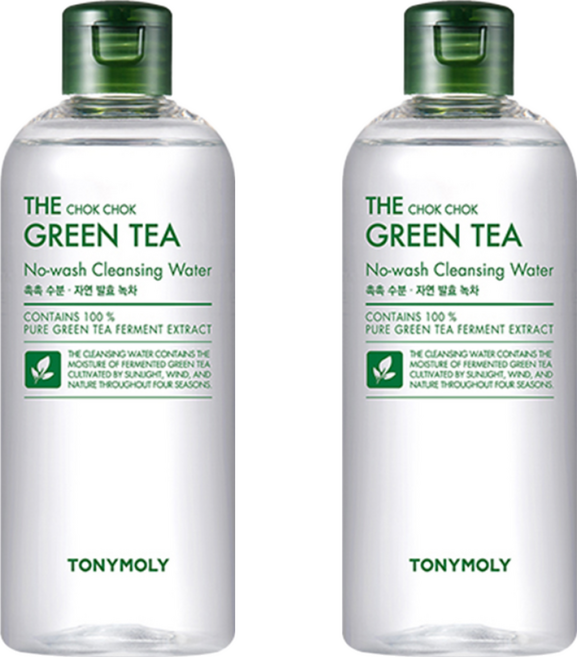 TONYMOLY 綠茶保濕免沖洗卸妝水, 300ml, 2瓶