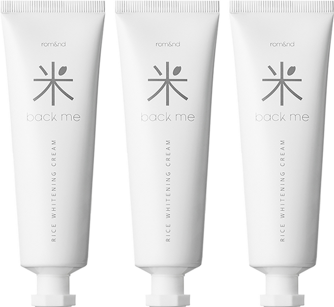 rom&nd 台灣公司貨 白米亮白素顏霜 50ml, 單一顏色, 3條