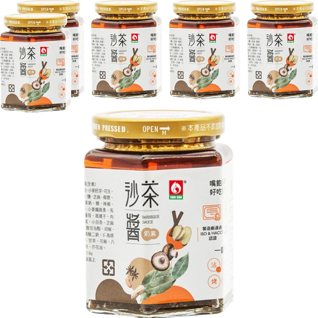 台塑餐飲 沙茶醬 奶素, 250g, 6罐