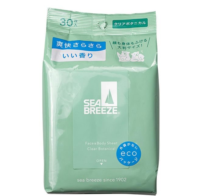 SEA BREEZE 爽身濕紙巾 全身用 清新花草香, 1入, 1包