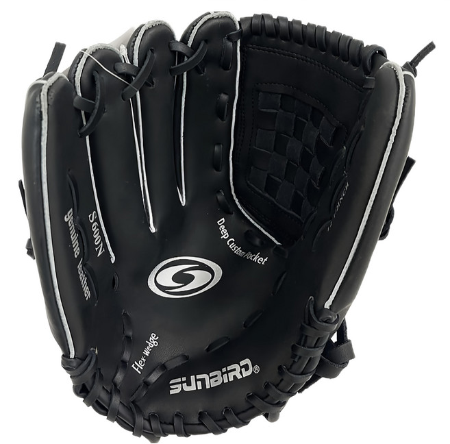 SUNBIRD 新牛皮棒球手套 左投用 S600N, 黑色, 1個