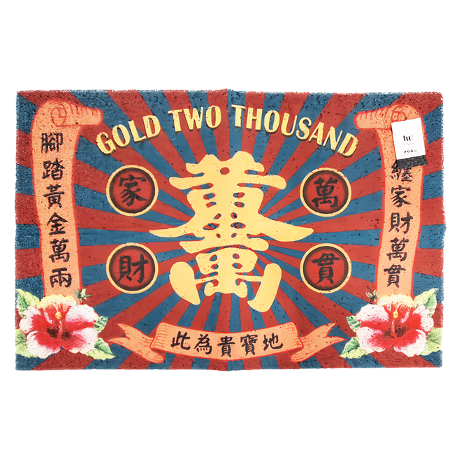 好物良品 黃金萬兩 新日系風加大超長可剪裁玄關大門絲圈刮泥墊 60 x 90cm, 1個