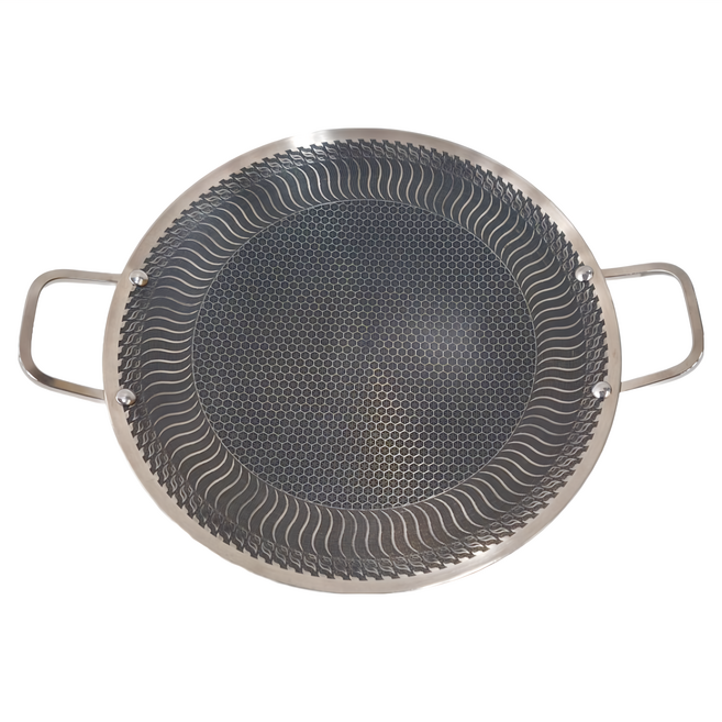 316不鏽鋼蜂窩聚能烤盤 2.38cm, 38cm, 1個